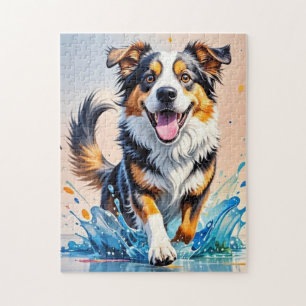 Puzzle El colorido gigante feliz perro divertido, chispor