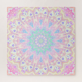 Puzzle El colorido Trippy Pastel Mandala