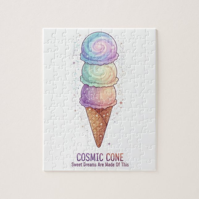 Puzzle El Cono Cósmico | Helado de Galaxia (Vertical)
