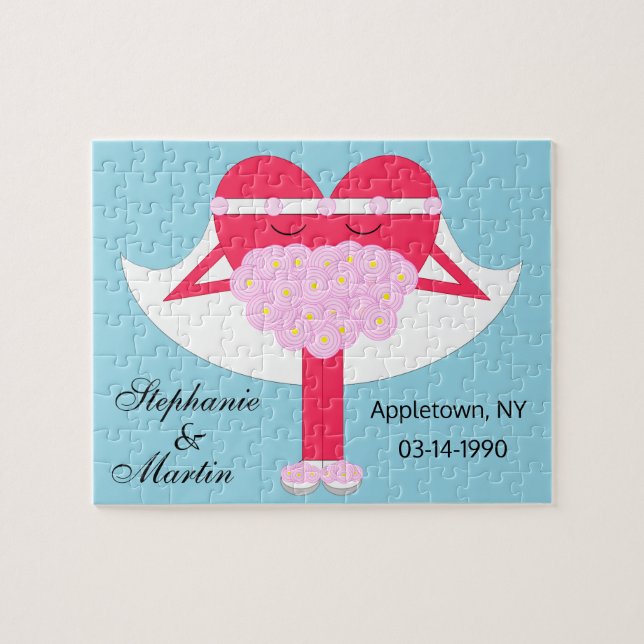 Puzzle El corazón se casa con el aniversario (Horizontal)