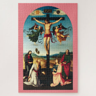 Puzzle El Cristo crucificado con la Virgen María