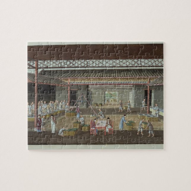 Puzzle El depósito del té (aguazo en la seda) (Horizontal)