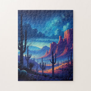 Puzzle El desierto de noche al suroeste