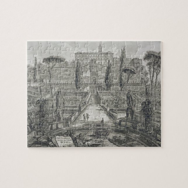 Puzzle El d'Este del chalet en Tivoli (grabado) (Horizontal)