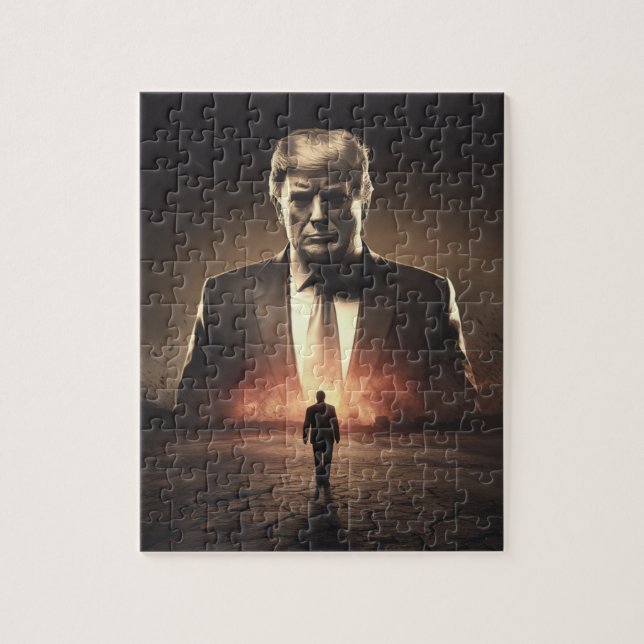 Puzzle El destructor estadounidense en un desierto al sol (Vertical)