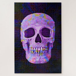 Puzzle El Día De La Cabeza De Calavera Del Neon Gótico Az