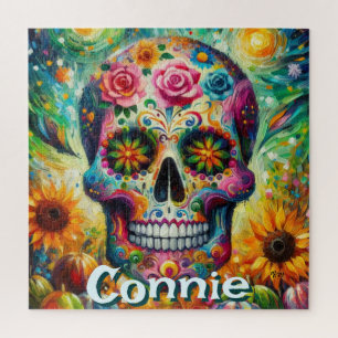 Puzzle El Día de la Calavera del Azúcar Personalizado de