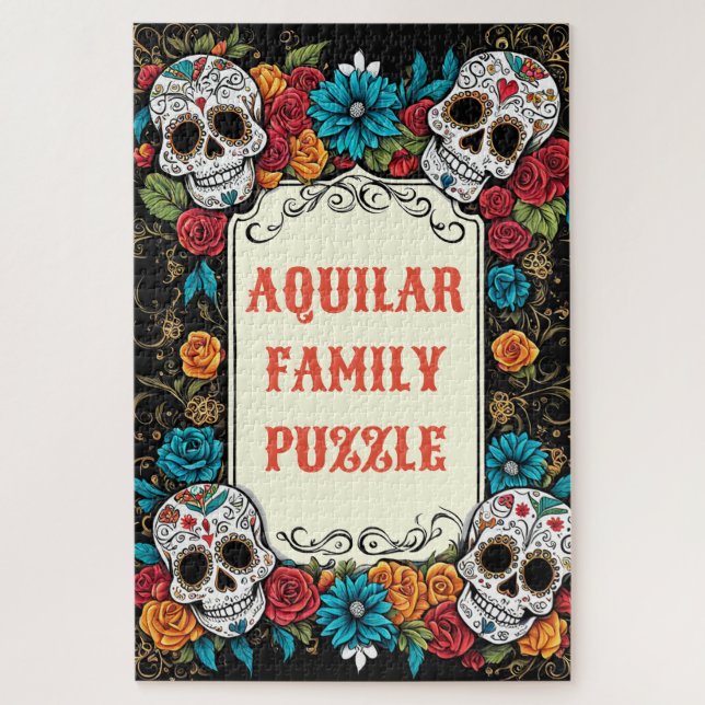 Puzzle El Día de los Muertos en las Calaveras de Azúcar | (Vertical)