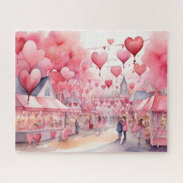 Puzzle El día de San Valentín de acuarela