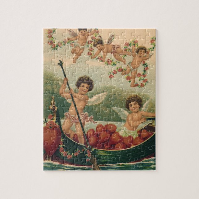 Puzzle El día de San Valentín de época, cantantes victori (Vertical)