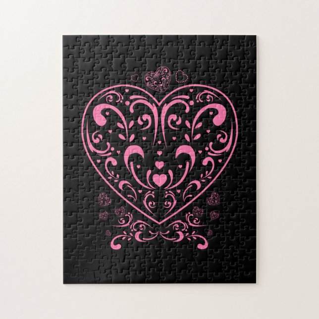 Puzzle El día de San Valentín ornamental (Vertical)