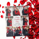 Puzzle El día de San Valentín personalizado Collage de fo<br><div class="desc">Este hermoso regalo de rompecabezas del Día de San Valentín feliz tiene un audaz guión rojo en el centro y tus nombres rodeados por 8 fotos románticas de pareja alrededor de la frontera. Seleccione las fotografías más dulces de su relación para hacer un collage de fotos dulce para su novio,...</div>