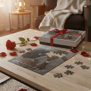 Puzzle El día de San Valentín personalizado Foto de parej