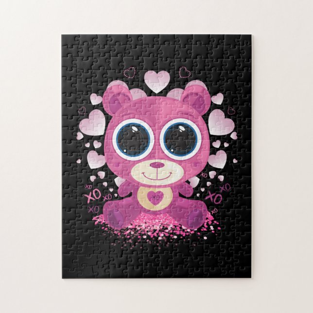 Puzzle El día de San Valentín Teddy Bear (Vertical)