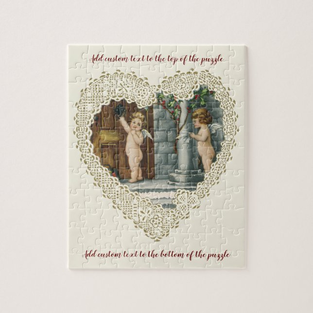 Puzzle El día de San Valentín victoriano, ángeles de époc (Vertical)