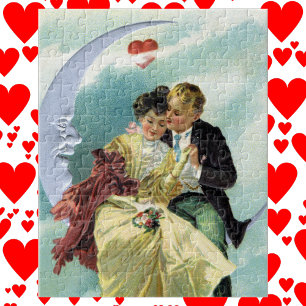 Puzzle El día de San Valentín Vintage Victoriano Amor y R