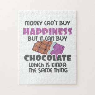 Puzzle El dinero no puede comprar felicidad pero sí choc