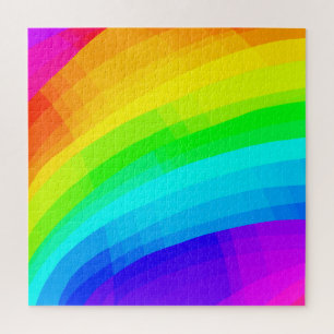 Puzzle El diseño de arco iris brillante es extremadamente