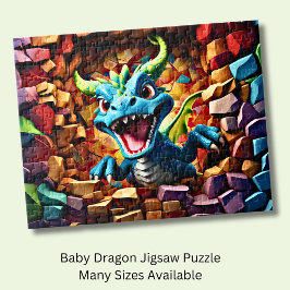 Puzzle El dragón azul Aqua Bebé que atraviesa
