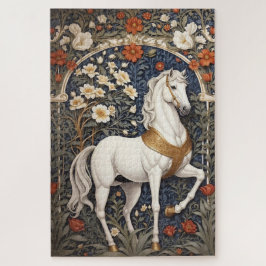 Puzzle El elegante William Morris inspiró el caballo blan