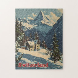 Puzzle El encanto alpino: la postal de la antigua aldea s