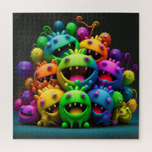 Puzzle El enigma de las locos criaturas arcoiris