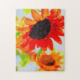 Puzzle El enigma del cielo y del girasol es difícil