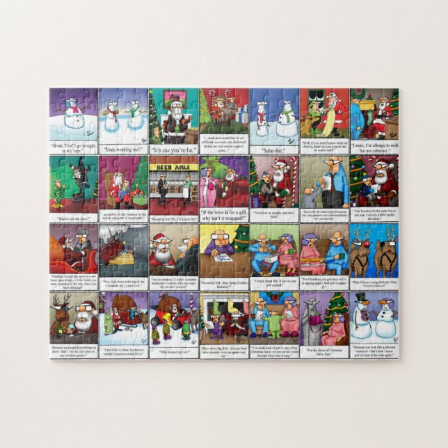 Puzzle El enigma del humor de los Navidades de espectical (Horizontal)