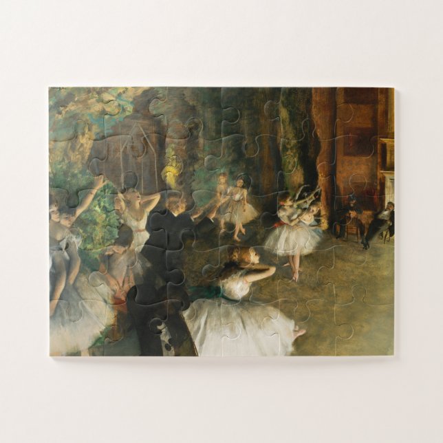 Puzzle El ensayo del ballet en escena, arte de Degas (Horizontal)
