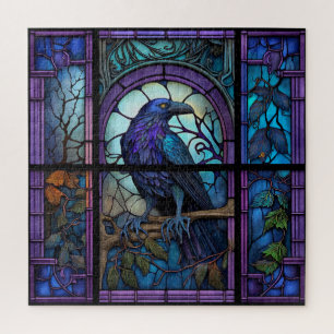 Puzzle El Espantador Vidrio Manchado Raven