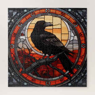 Puzzle El Espantador Vidrio Manchado Raven