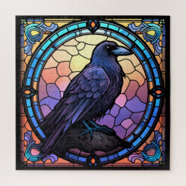 Puzzle El Espantador Vidrio Manchado Raven