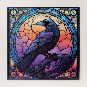 Puzzle El Espantador Vidrio Manchado Raven