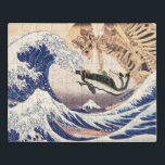 Puzzle El Espectador de Esqueleto en la Gran Ola<br><div class="desc">Collajes únicos de La Gran Ola de Katsushika Hokusai (1760-1849),  y The Skeleton Specter de Utagawa Kuniyoshi (1798-1861).</div>
