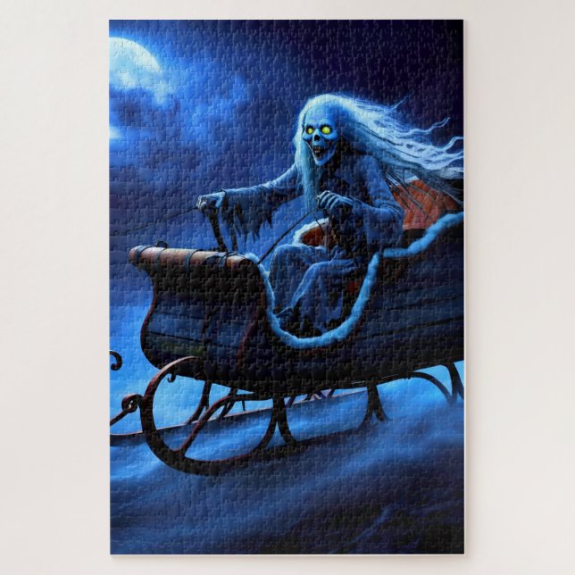 Puzzle ¡El espeluznante Sleigh Ghoul vuela por el cielo! (Vertical)