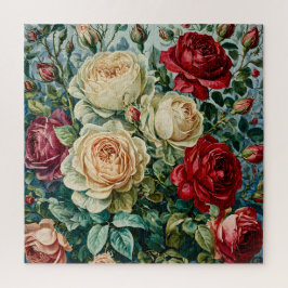 Puzzle El esplendor rosado. Un ramo de rosas florido.