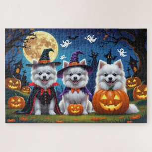 Puzzle El esquimal americano Dogs Calabaza Halloween Funn
