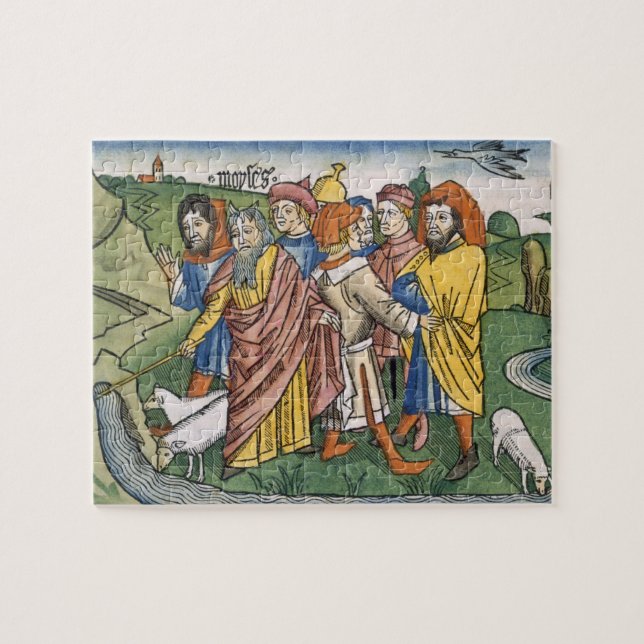 Puzzle El éxodo 17 1-7 Moses hace la corriente de (Horizontal)