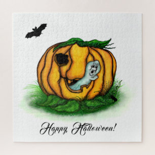 Puzzle El fantasma de Halloween , Bat , Ghost y Spider