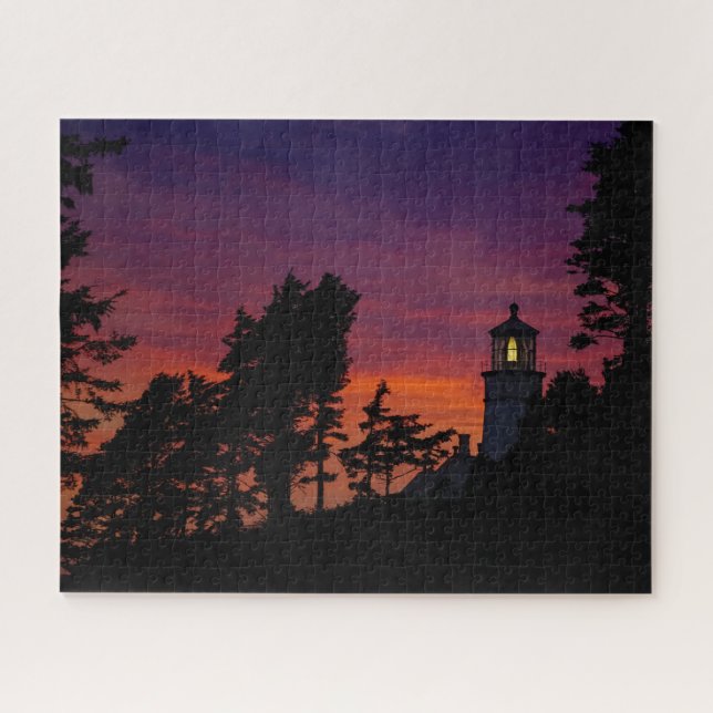 Puzzle El faro Heceta Head en la costa de Oregón (Horizontal)