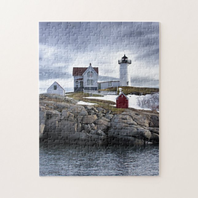 Puzzle El faro "Nubble" de Cape Neddick York, Maine (Vertical)
