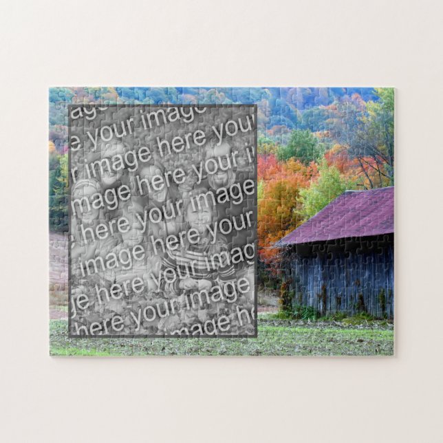 Puzzle El follaje otoñal de la tabaquera añade tu foto (Horizontal)