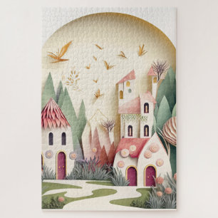 Puzzle El fondo de la ciudad de las hadas