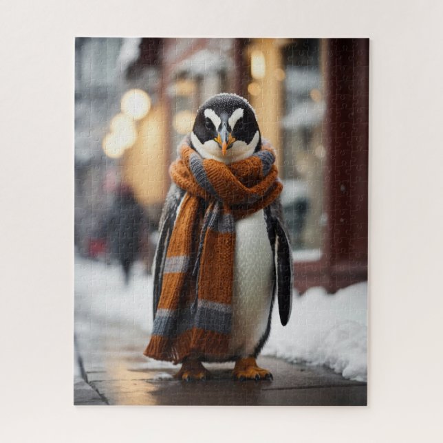 Puzzle El frío y caprichoso invierno del Penguin Snowy (Vertical)