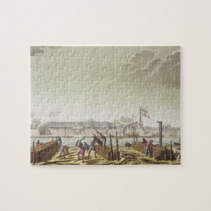 Puzzle El fuerte en Batavia con los madereros nativos,