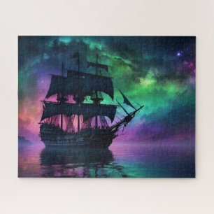 Puzzle El Galeón Pirata bajo las embrujadas estrellas