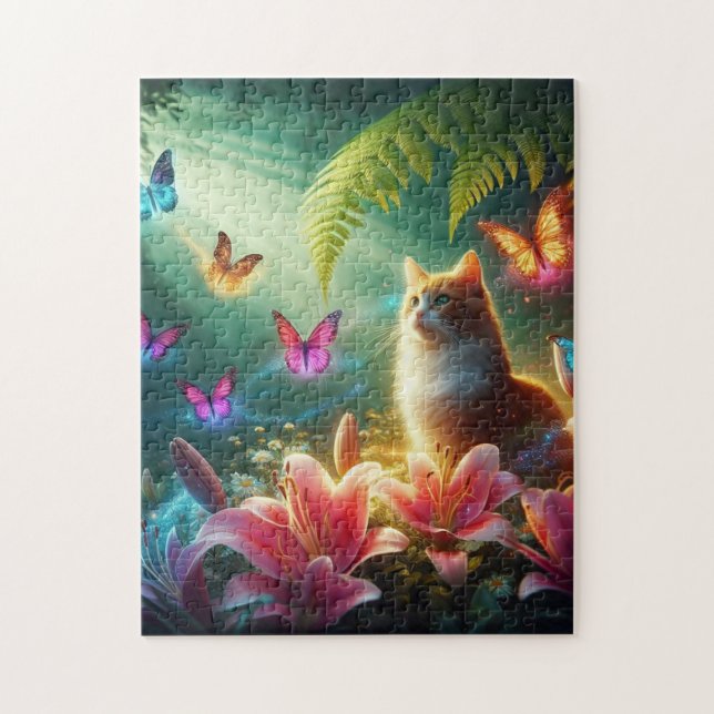 Puzzle El Gato Curioso & Sus Mariposas (Vertical)