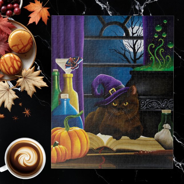 Puzzle El gato del cacao de Halloween (Subido por el creador)