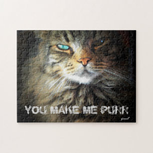 Puzzle El gato dice usted hace que ronronea