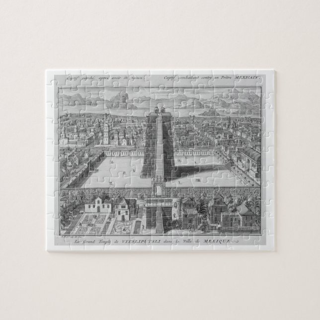 Puzzle El gran templo de Vitsliputsli en Ciudad de (Horizontal)